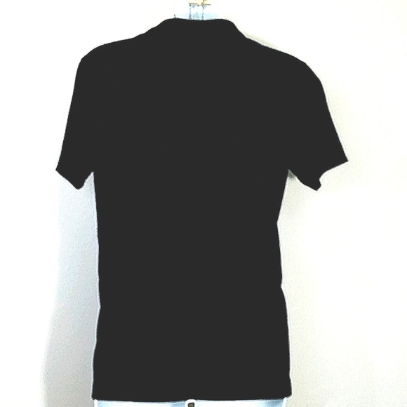 Izod black polo shirt 2 button short sleeve collar - Picture 2 of 6